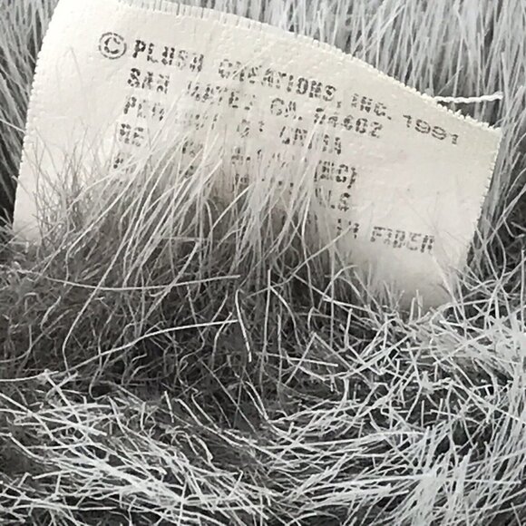 Vtg 1991 Plush Creations Gray Bunny Rabbit Plush Lop Ears Easter Stuffed Animal - Picture 14 of 14